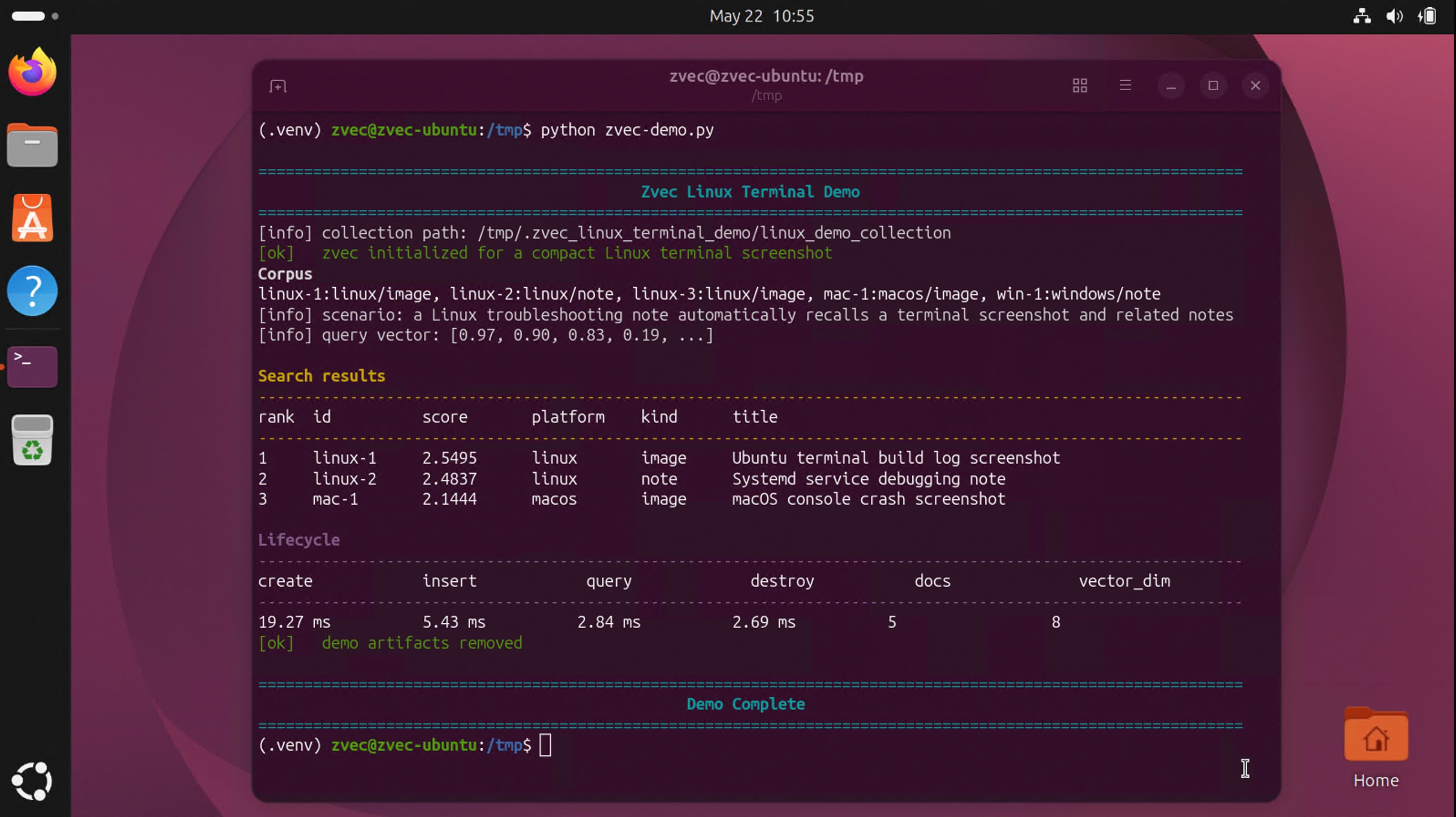 Linux 端 Python 脚本演示